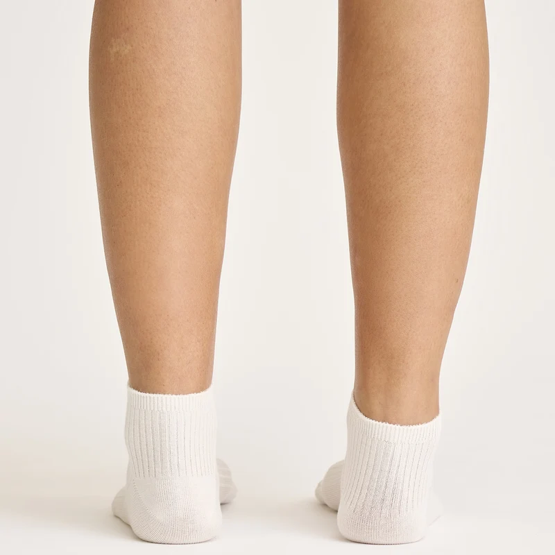 Weiße Bambus-Fußsocken