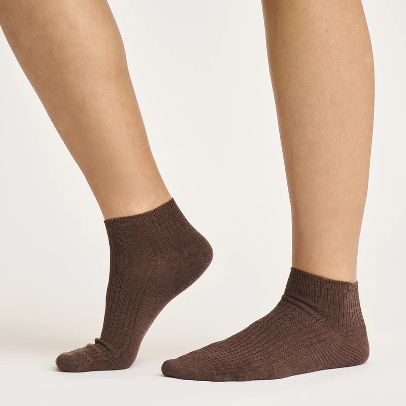 Braune Bambus-Fußsocken