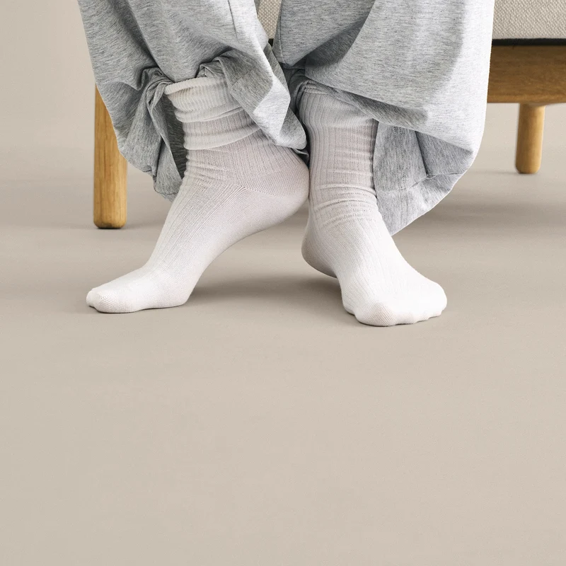 Weiße Bambus-Socken