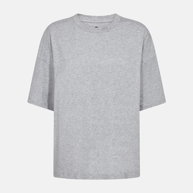 Hellgraues Bambus-T-Shirt in Übergröße