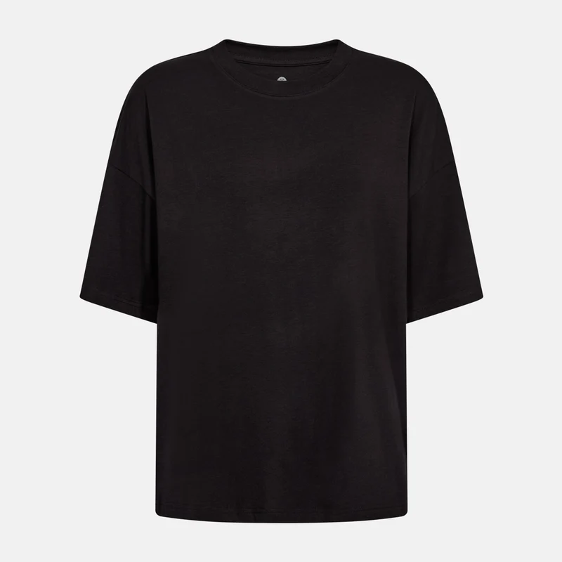 Schwarzes Bambus-T-Shirt in Übergröße