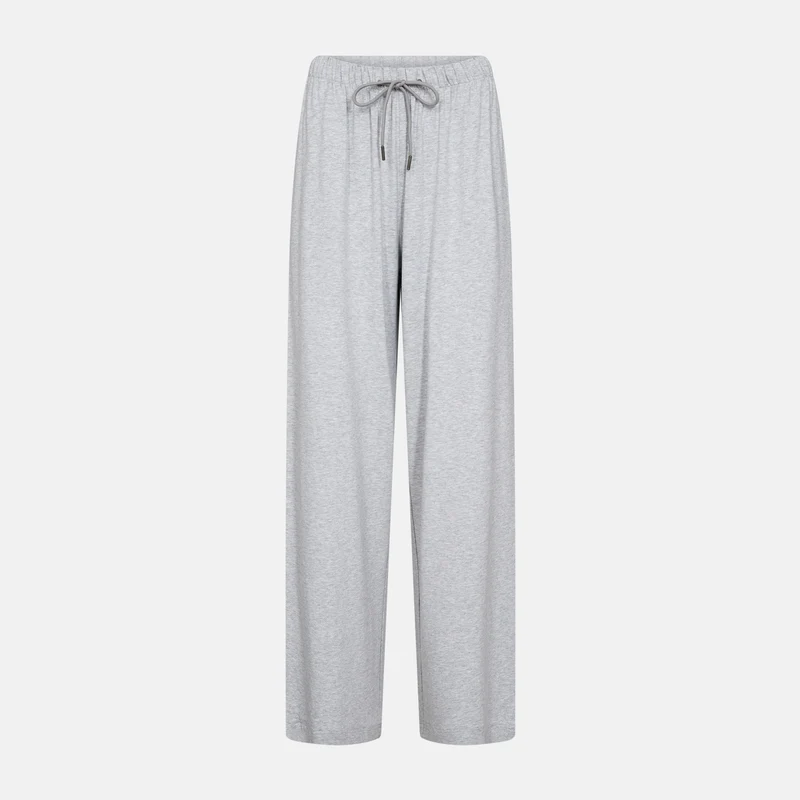 Hellgraue Hose mit geradem Bein aus Bambus