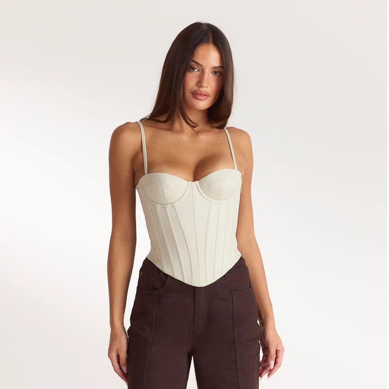 Sculpt Corset Top - Stone