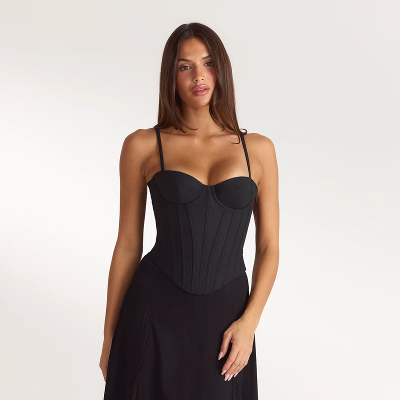 Sculpt Corset Top - Black
