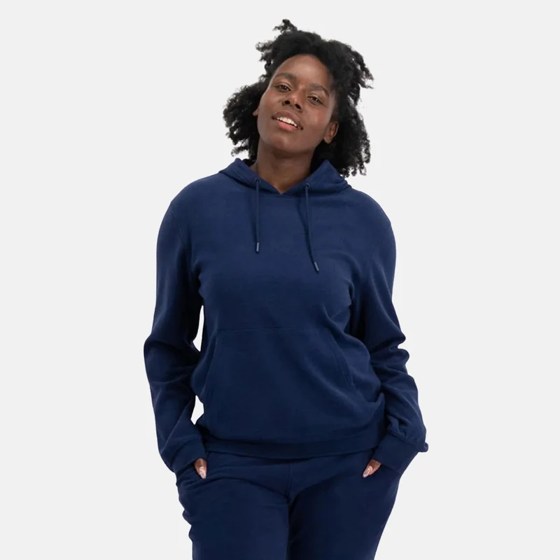 Gaby Blauer Bambus-Kapuzenpullover