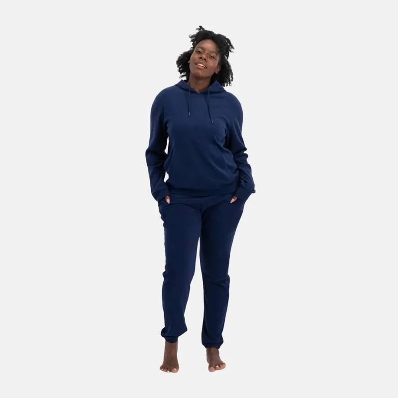 Gaby Blauer Bambus-Kapuzenpullover