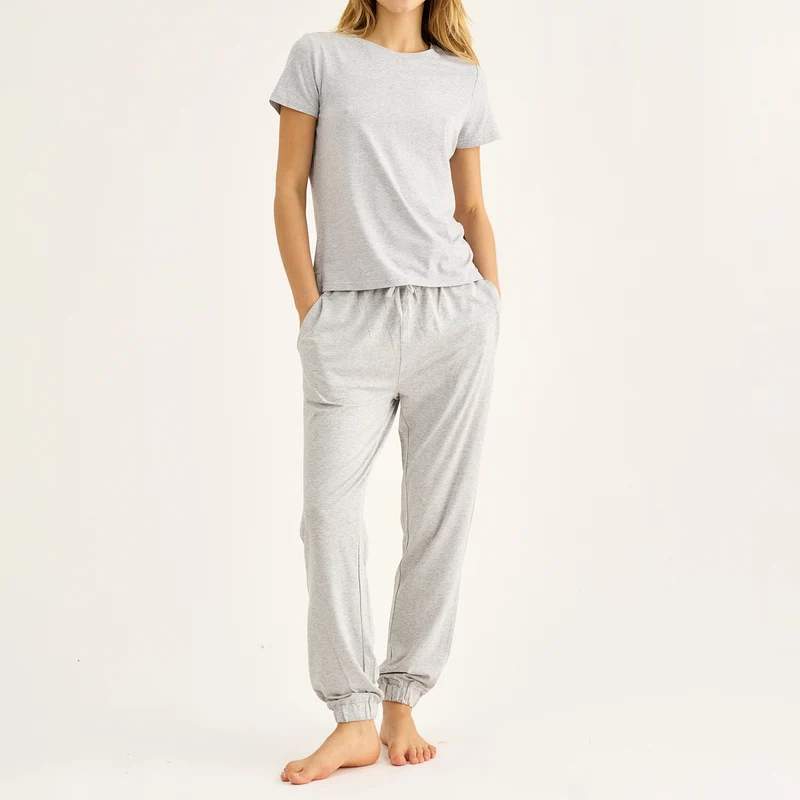 Graue Jogginghose aus Bambus