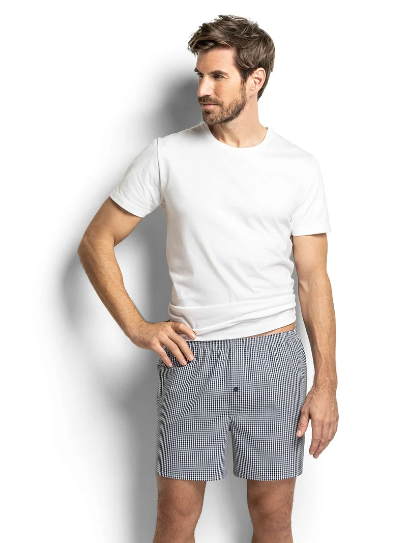 Boxershort mit Öffnung WOVEN BASIC, kariert