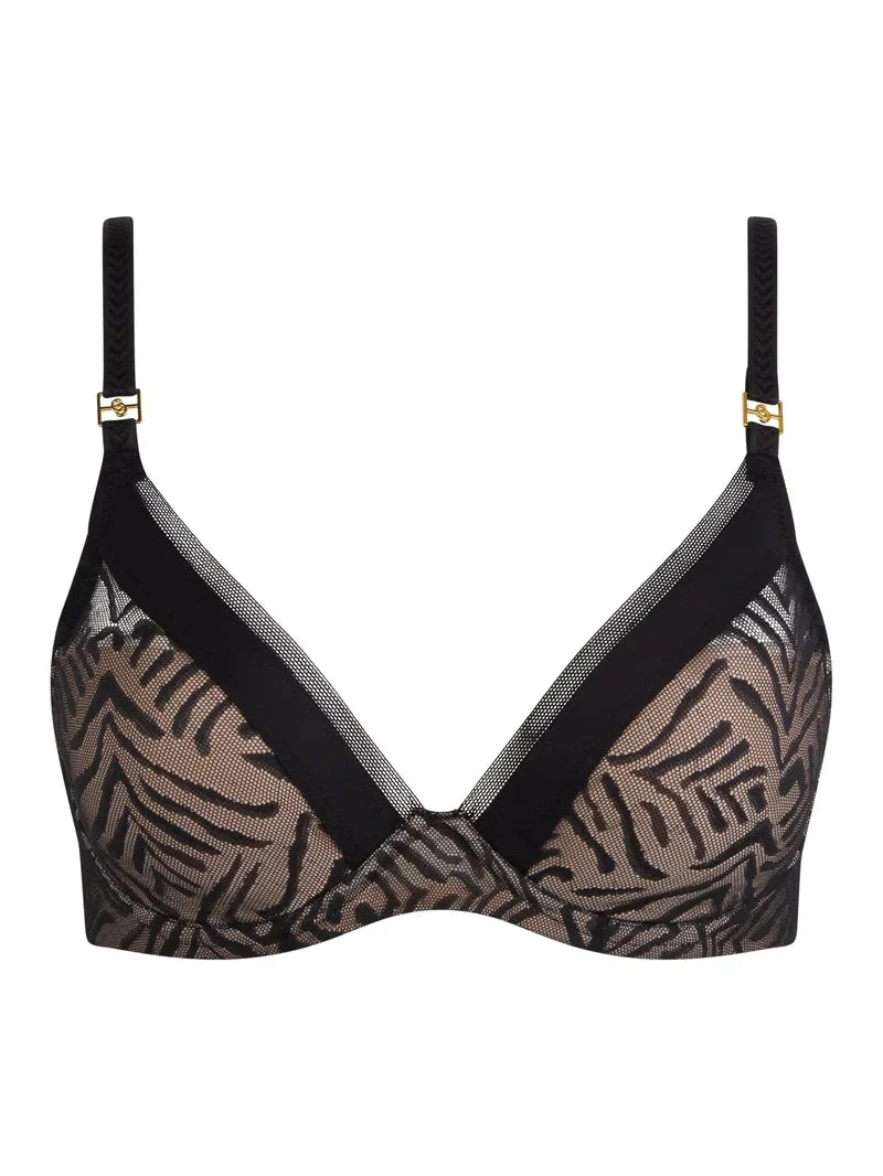Chantelle – Graphic Allure Plunge T-Shirt-BH Schwarz