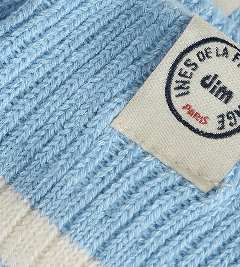 Rippensocken aus Baumwolle in Lagunenblau von DIM x Ines de la Fressange
