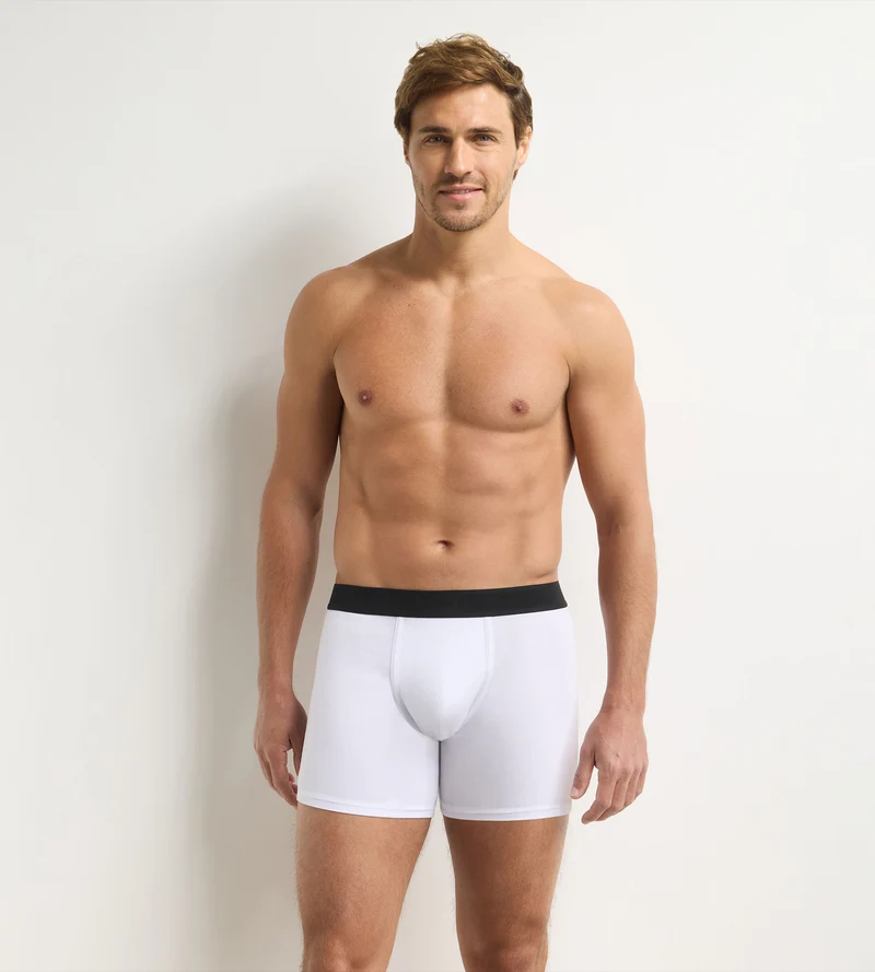 Weiße Herren-Boxershorts Signature