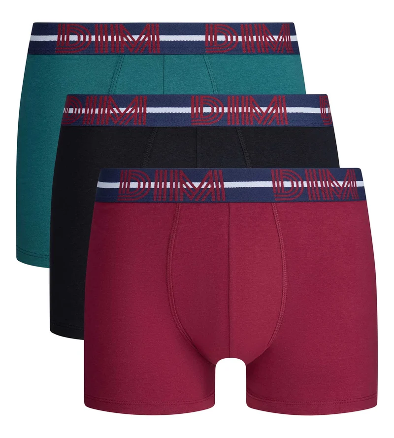 3er-Pack Boxershorts für Herren aus Samt, schwarz, flaschengrün Powerful
