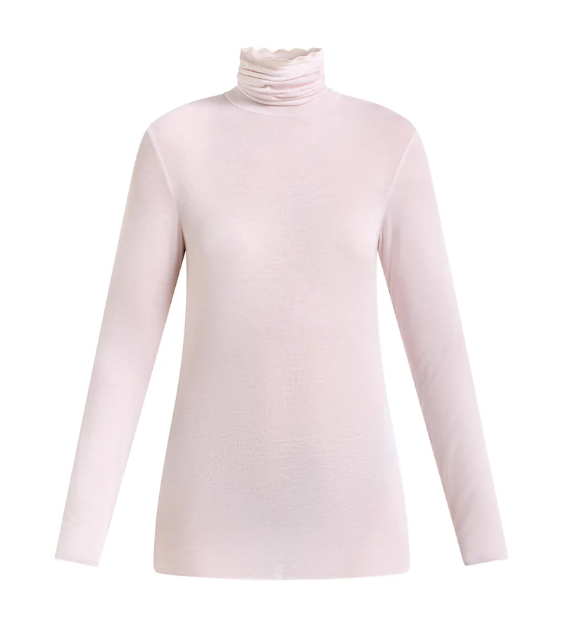 Thermal Light T-Shirt mit Rundhalsausschnitt in zartem Rosa