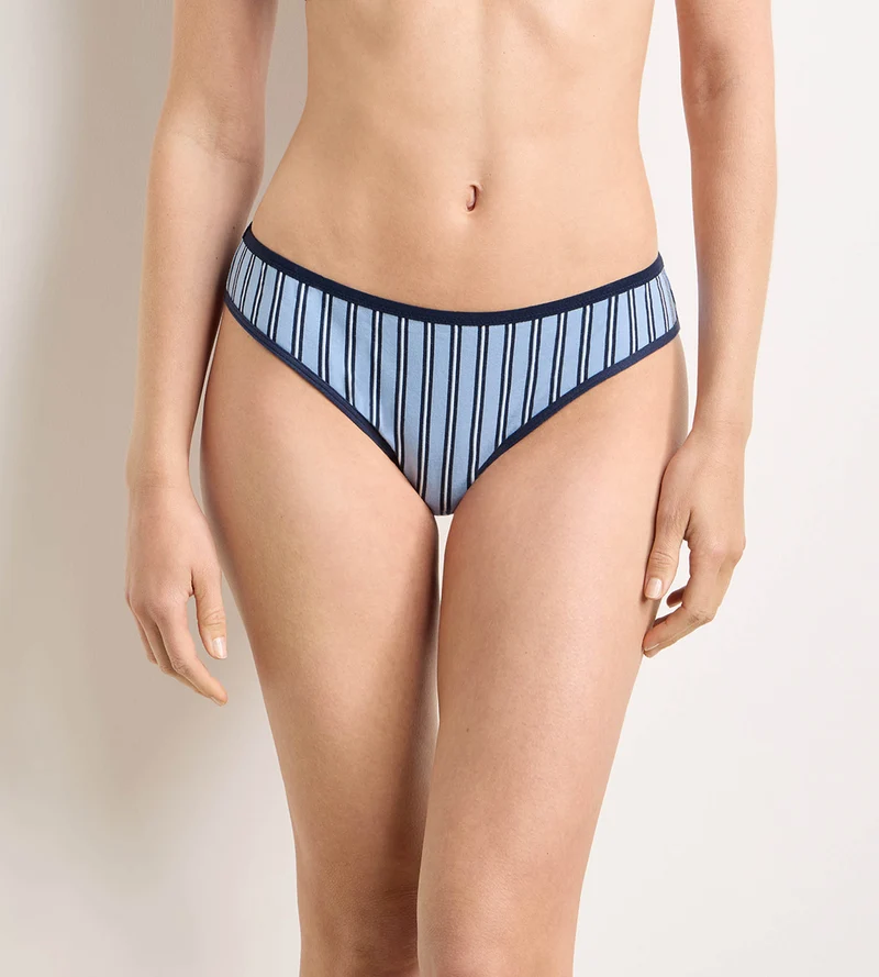 Blauer bedruckter Tanga von Dim x Ines de la Fressange