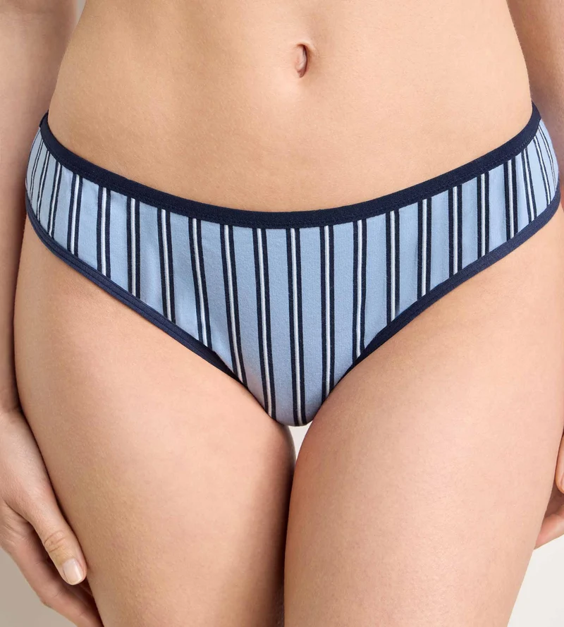 Blauer bedruckter Tanga von Dim x Ines de la Fressange