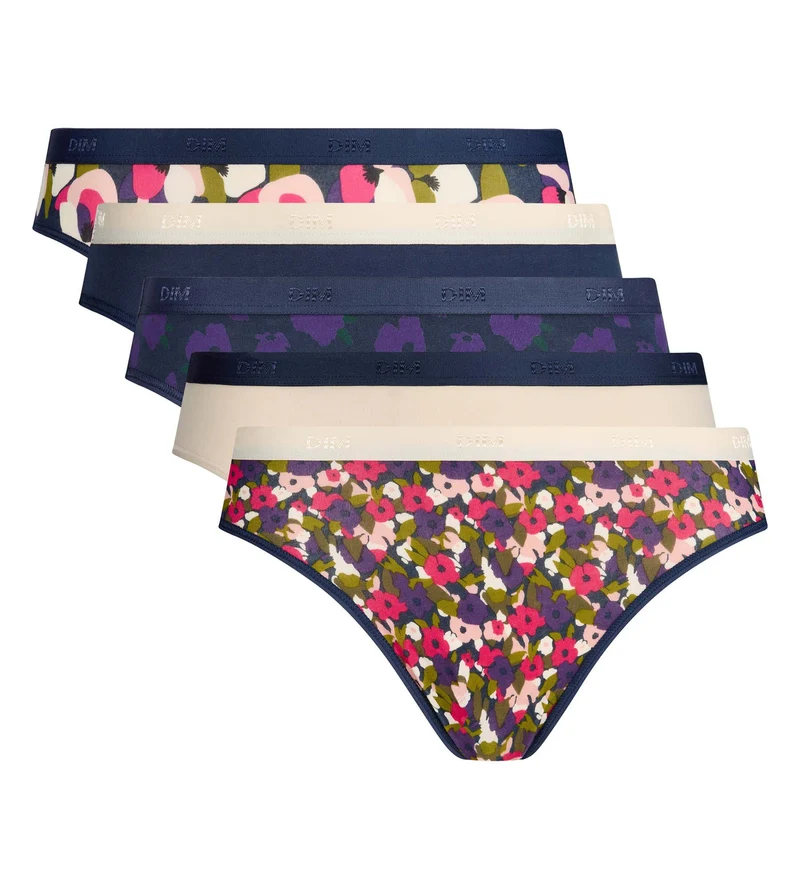 5er-Pack Slips „Éclat Floral“ von Les Pockets Coton