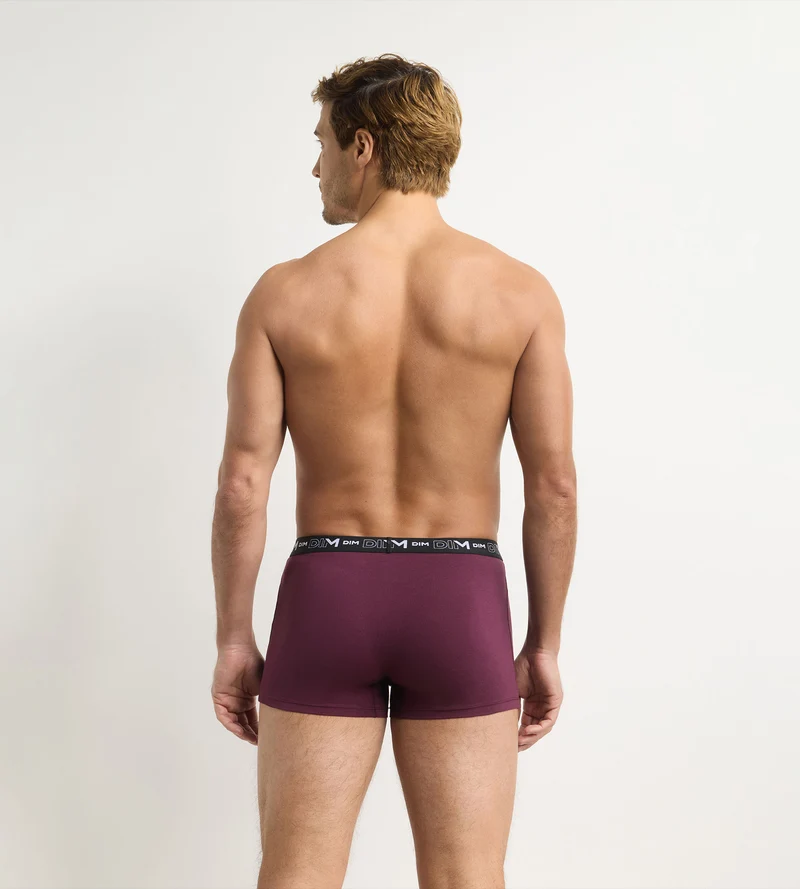 3er-Pack Herren-Boxershorts in Feige, Dunkelgrün und Ecru aus Coton Stretch