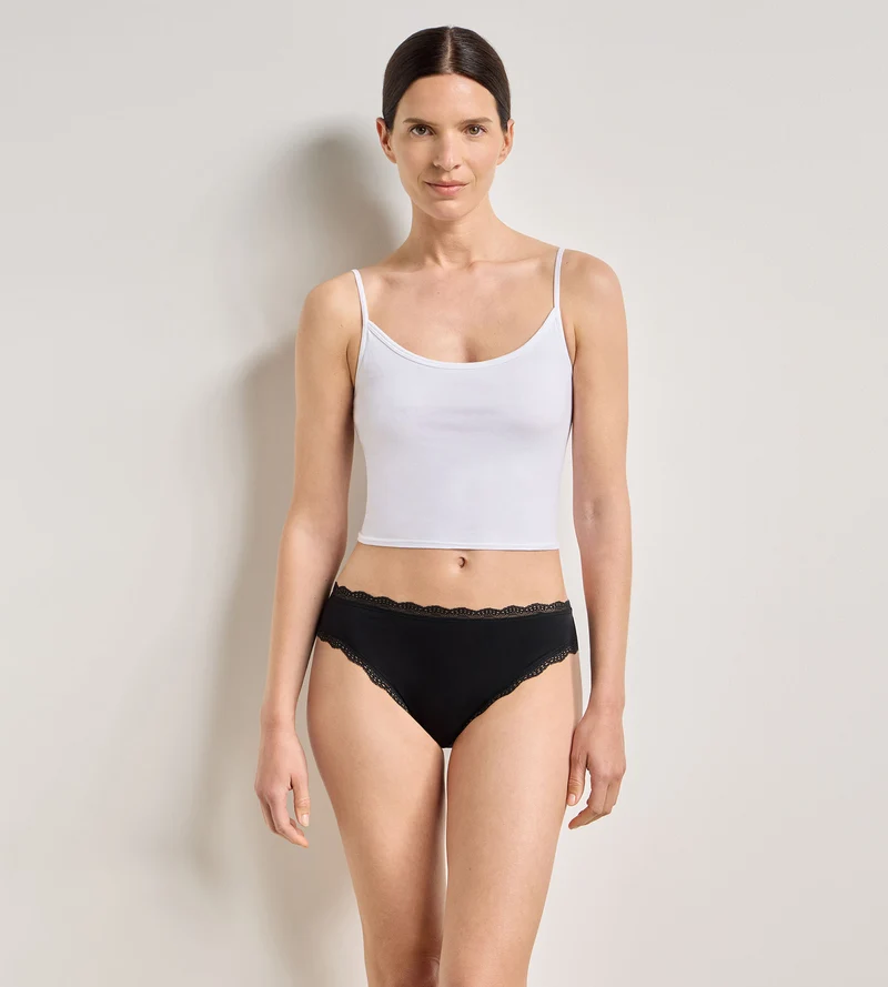 2er-Pack schwarze Slips Daily Coton Dentelle