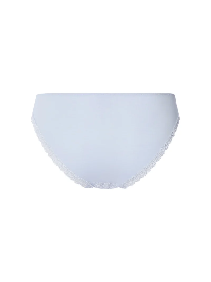 Mini-Briefs MOMENTS, Mini-Slip mit Vorderseite aus Spitze, in Sommer-Farbe blue dove