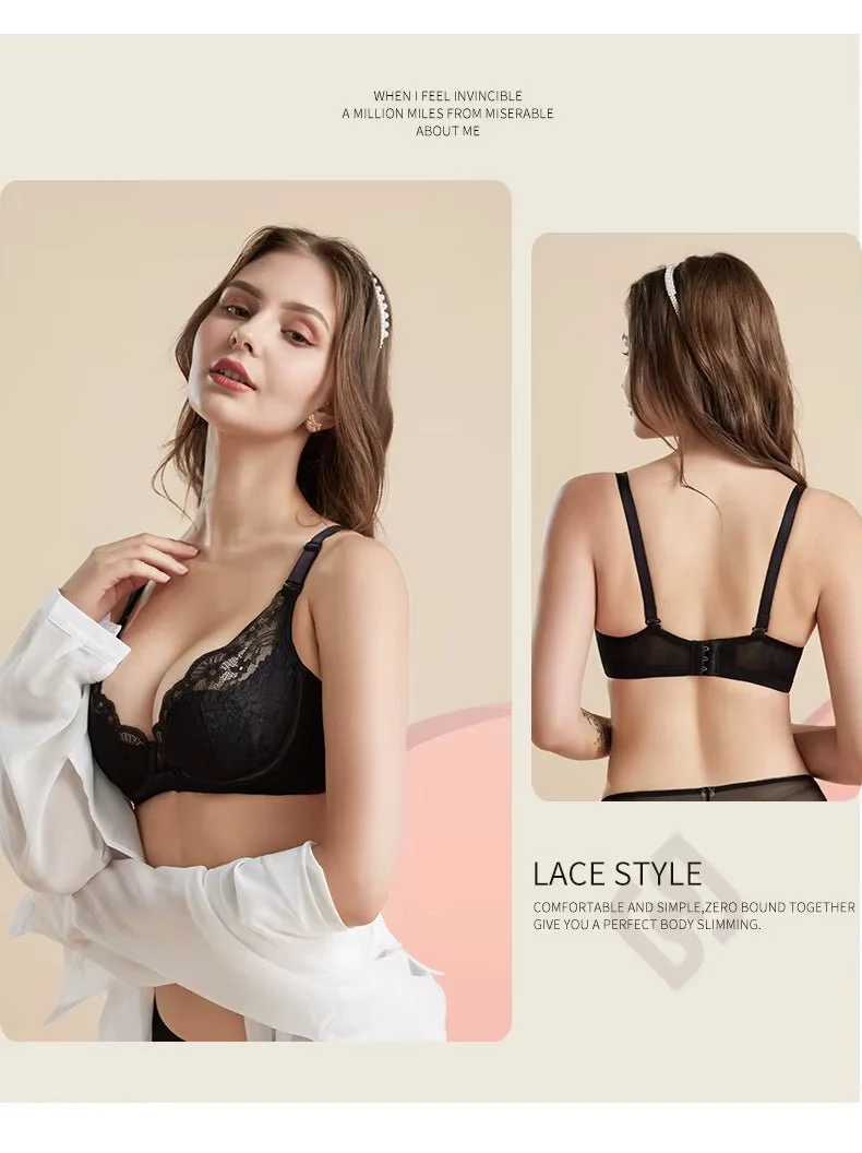Lila nahtloser Mesh-Spitzen-BH für Damen, dünner, weicher Seiden-BH