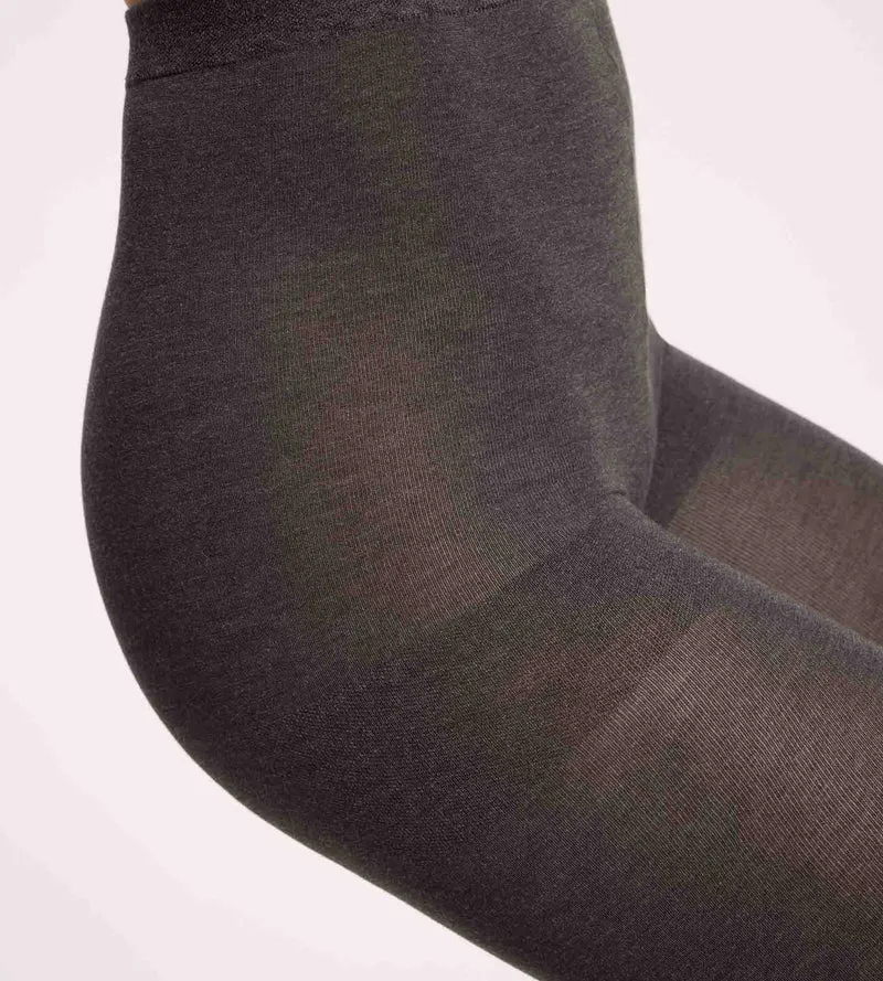 Warme Strumpfhose in Wolleoptik, dunkelgrau, 115D Thermo