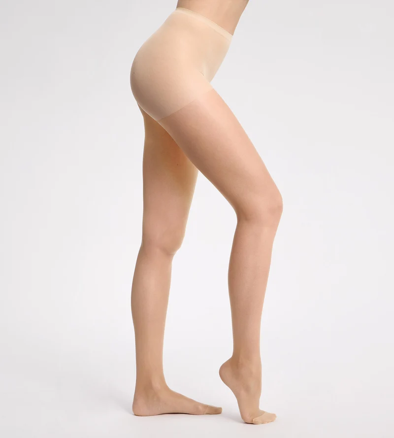 Transparente Strumpfhose ohne Naht in Hell-Nude