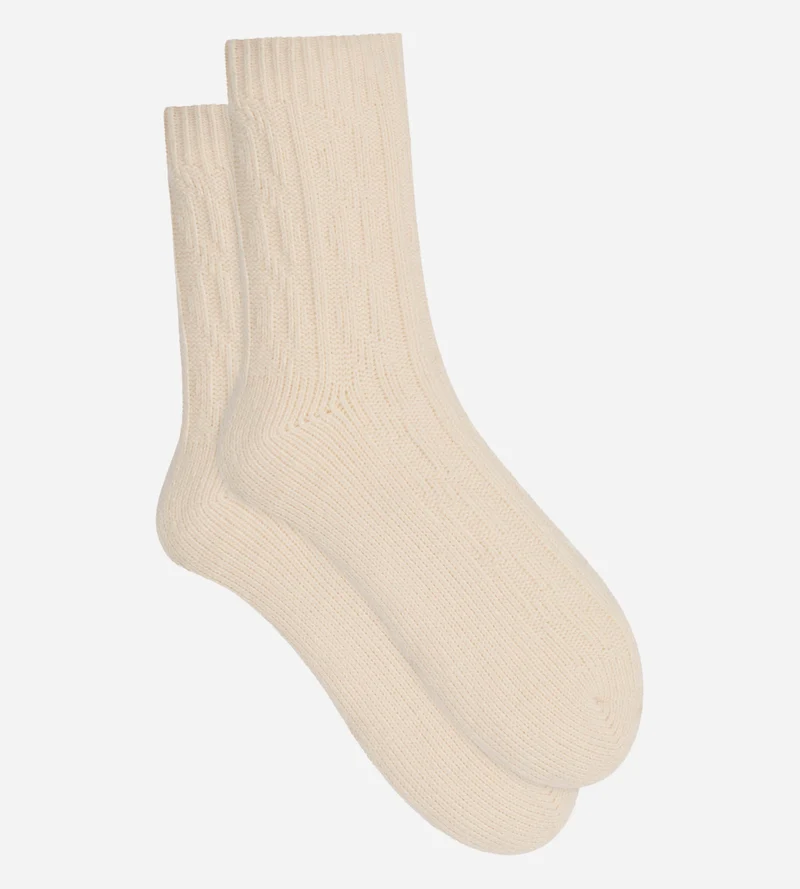 Fleece-Socken für Damen in Elfenbein von Cocoon
