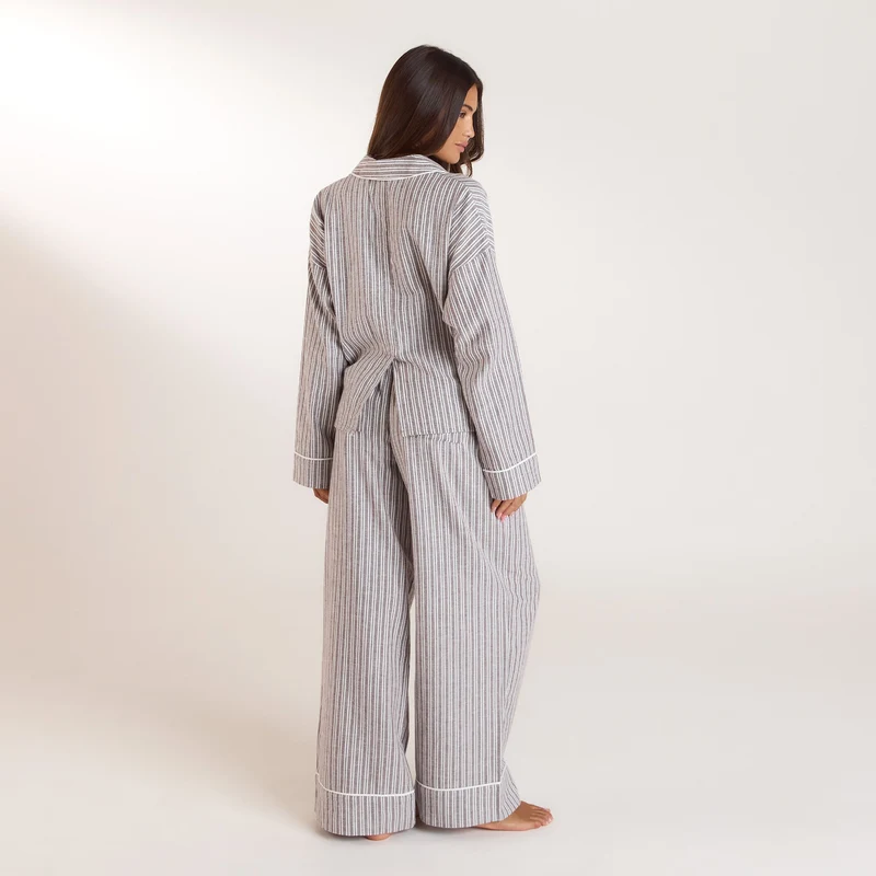Stripe Pyjama Bottoms - Chocolate