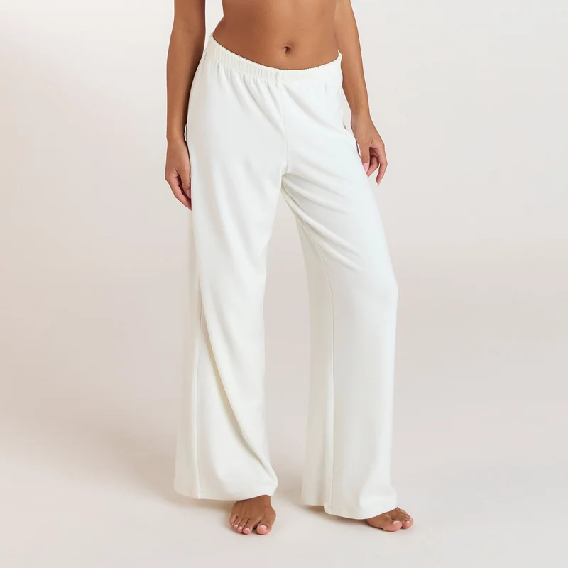 Ribbed Pyjama Bottoms - Cream
