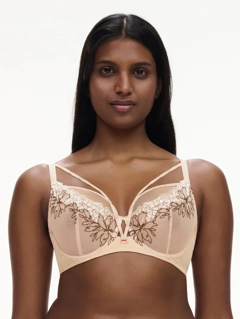 Chantelle - Spice Bügel-BH mit sehr dichtem Belag, Clay Nude / Schwarz