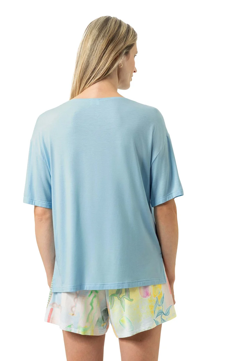T-Shirt, kurzarm, PURE CHIC, in Sommerfarbe breezy blue