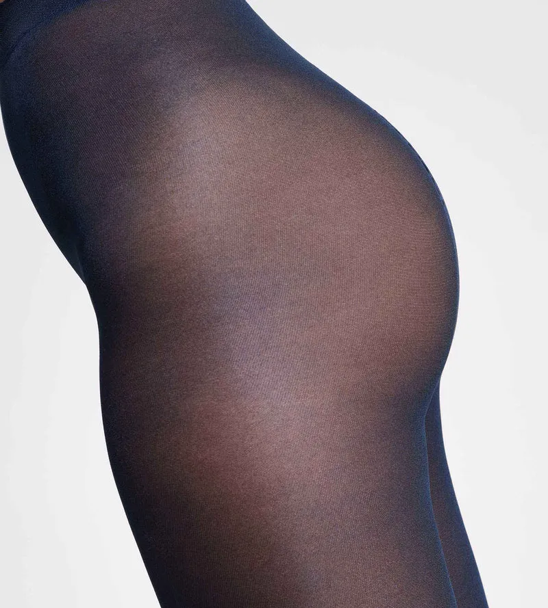Fantasie-Strumpfhose mit Metallic-Effekt in Marineblau 46D Style