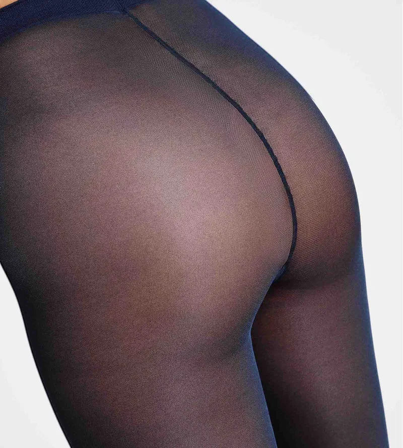 Fantasie-Strumpfhose mit Metallic-Effekt in Marineblau 46D Style