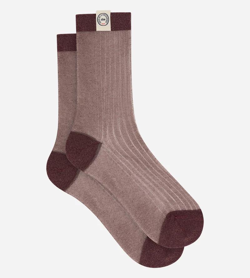 Damen-Socken in edlem Braun von Dim x Ines de la Fressange