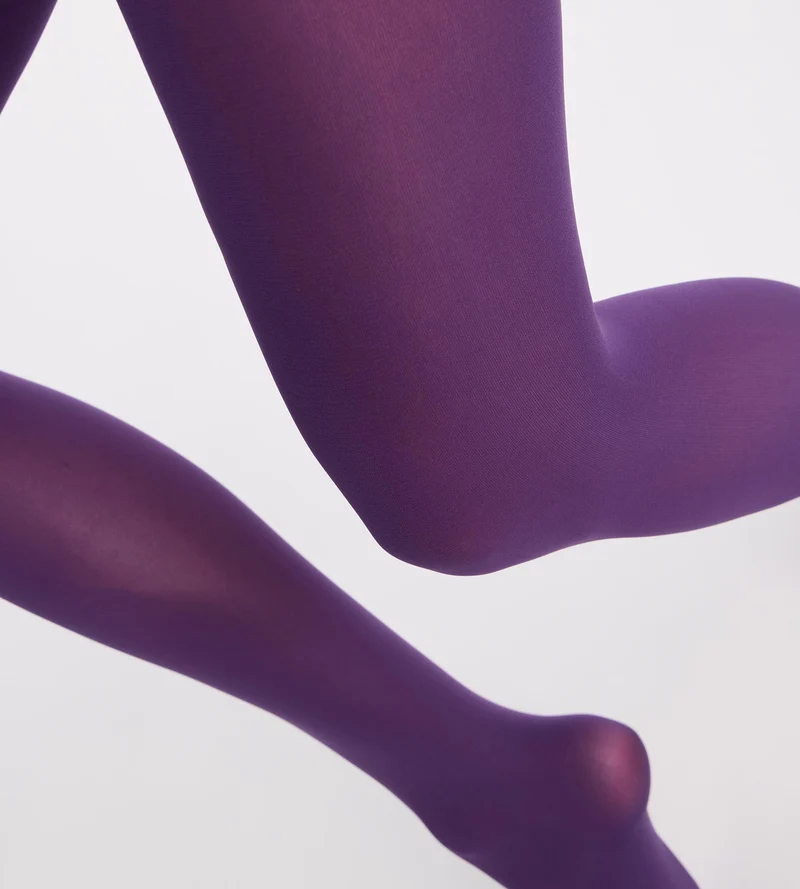 Strumpfhose mit Komfortbund in Nachtviolett, 50D, blickdicht, samtig