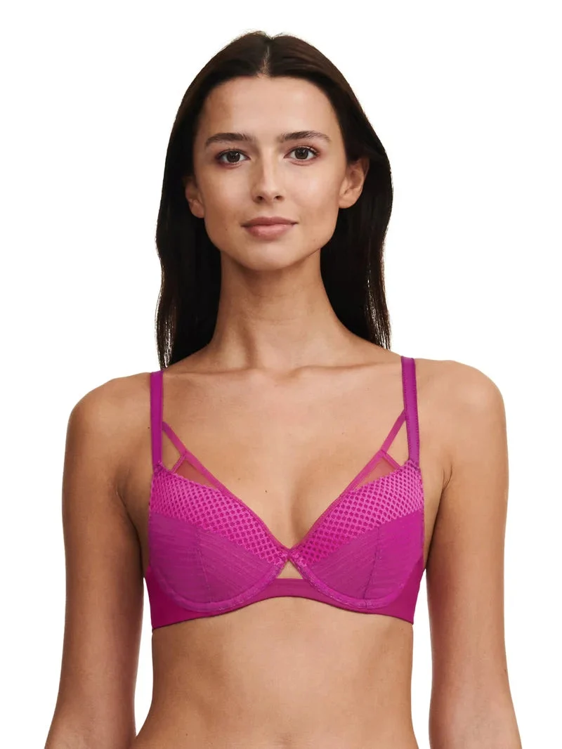 Chantelle - Play Plunge T-Shirt-BH Fuchsie