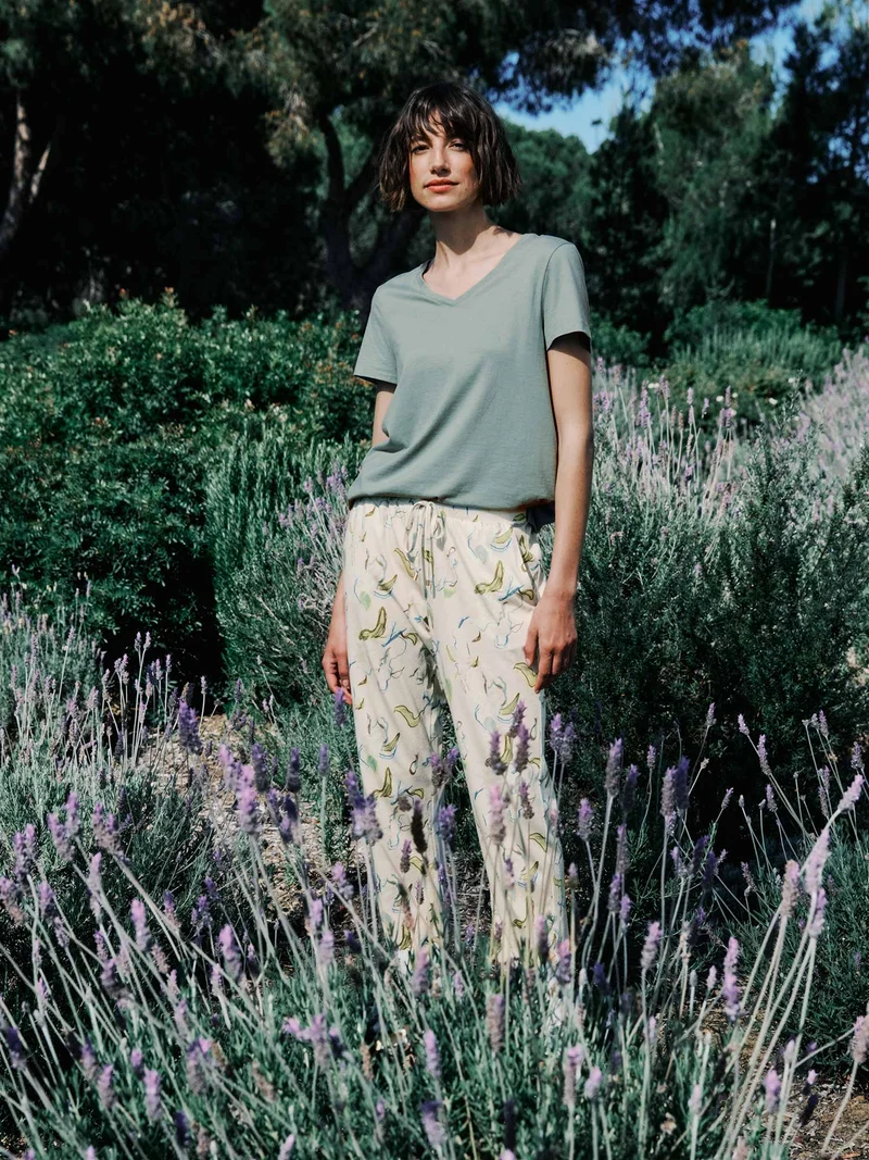 Longpants SLEEP & LOUNGE in Sommerfarbe flowing paint