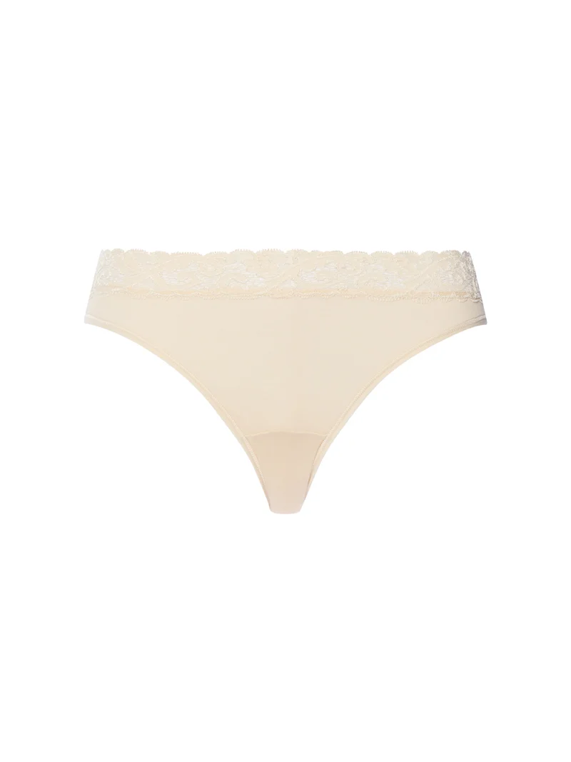Mini Briefs MOMENTS, Mini Slip mit Spitzenbund, in Sommerfarbe summer sand