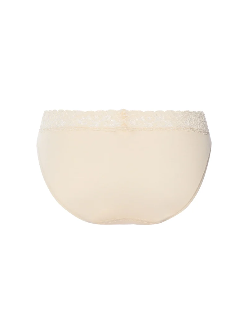 Mini Briefs MOMENTS, Mini Slip mit Spitzenbund, in Sommerfarbe summer sand