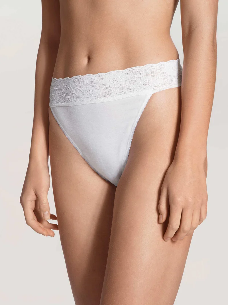 Tangaslip mit Lycra-Spitzenbund, ICONICS LYCRASPITZE