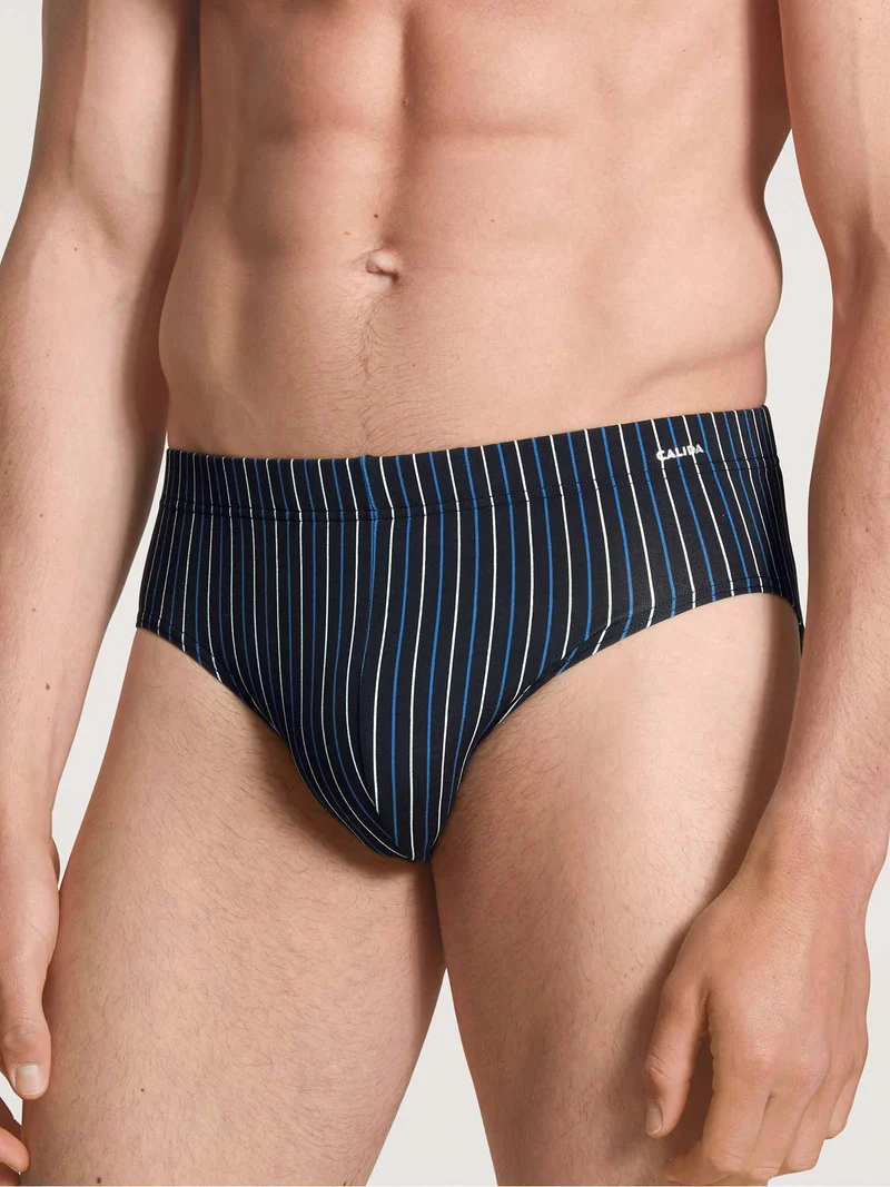 Gestreifter Slip mit Webgummibund, COTTON CODE