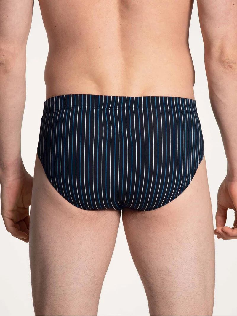 Gestreifter Slip mit Webgummibund, COTTON CODE