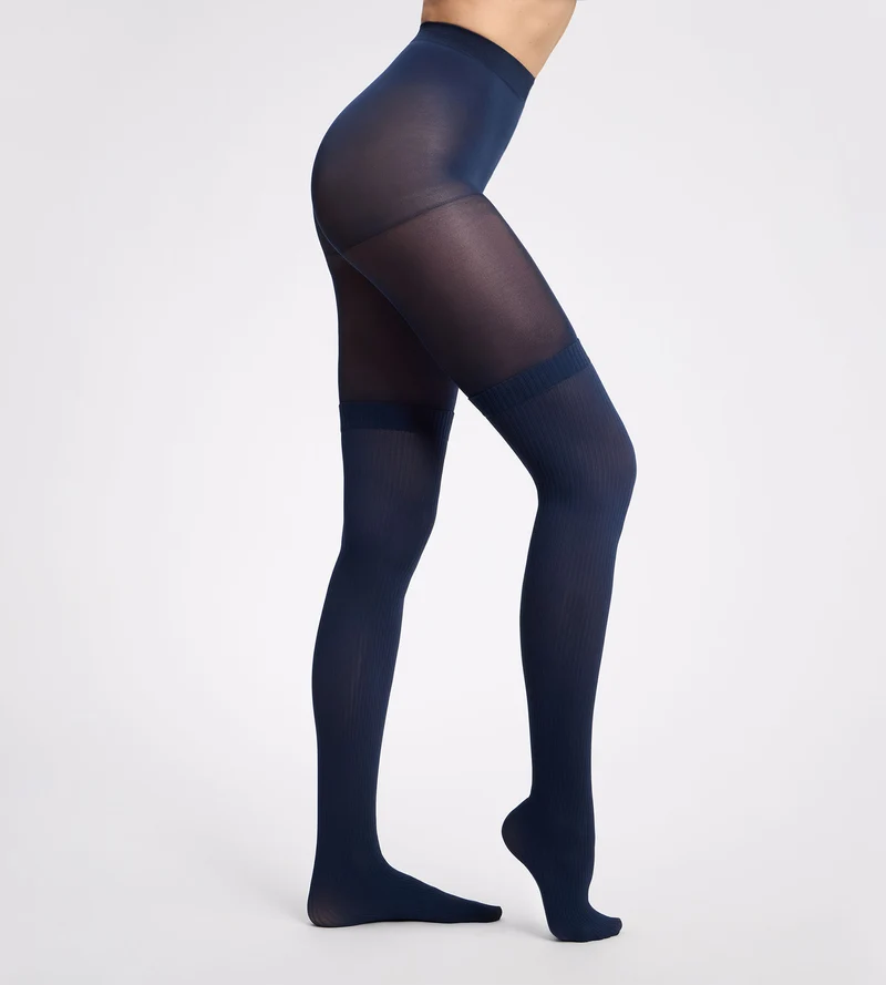 Fantasie-Strumpfhose mit Marine-Trompe-l’œil-Effekt 25/45D Style