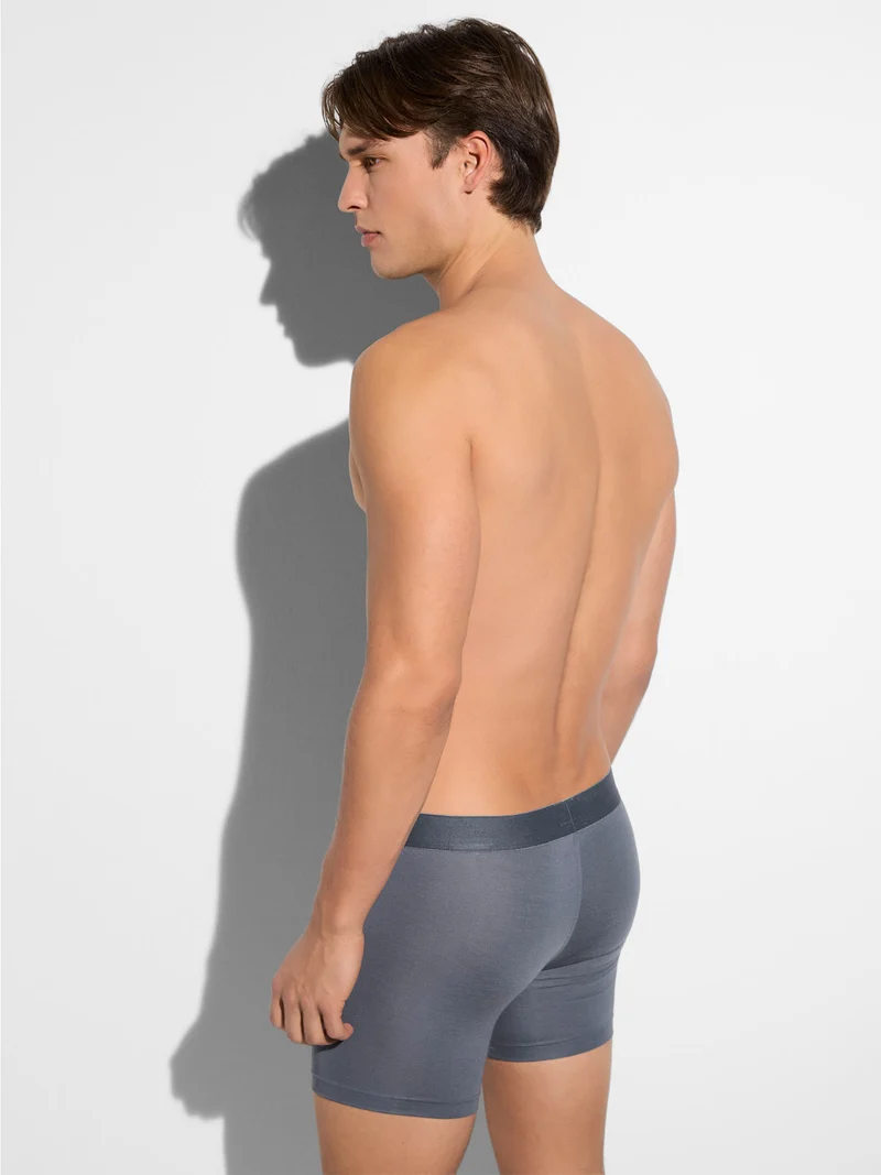 Boxer Briefs PURENESS, mit verlängertem Bein, in Sommerfarbe slate