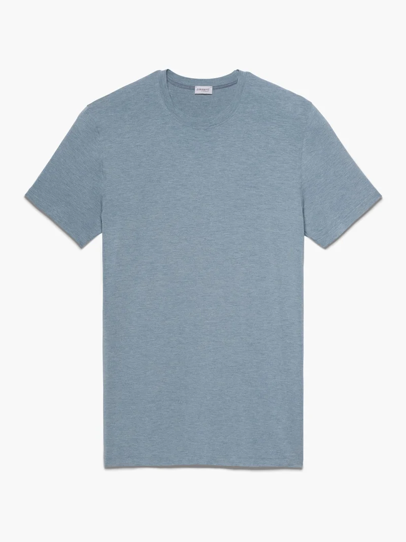 T-Shirt COZY COMFORT, kurzarm, in Sommerfarbe azur mélange
