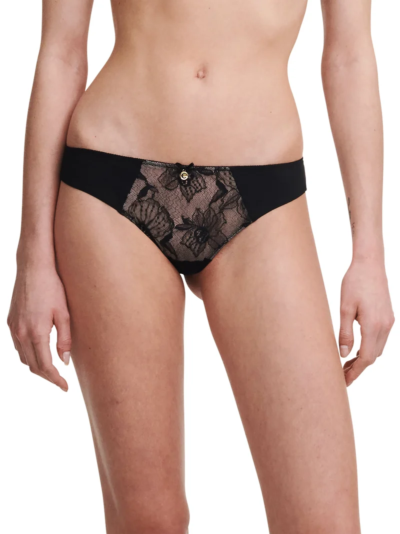 Chantelle - Orchideen Tanga Schwarz