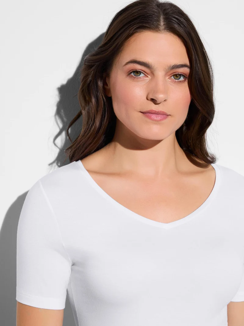 T-Shirt, V-Neck, PURENESS, in Sommer-Style