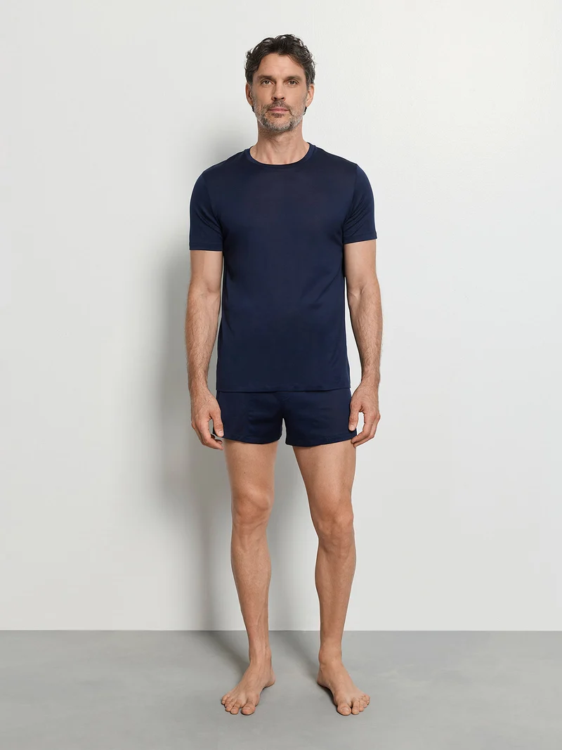 T-Shirt, O-Neck, COTTON SPORTY, in Sommer-Farbe deep navy, Grösse L