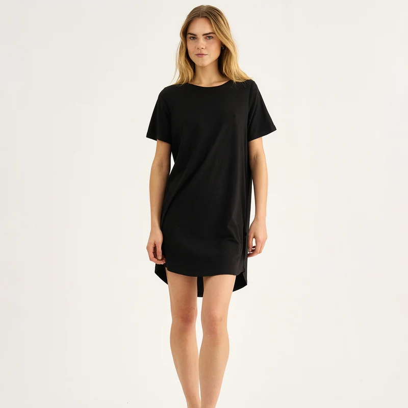 Schwarzes Bambus Big Shirt