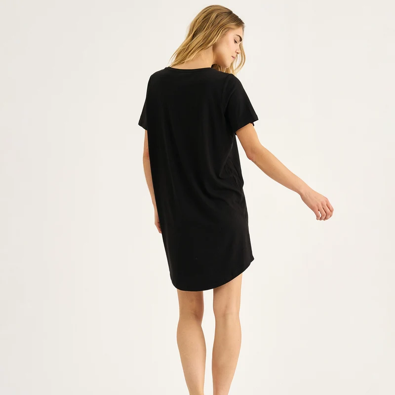 Schwarzes Bambus Big Shirt